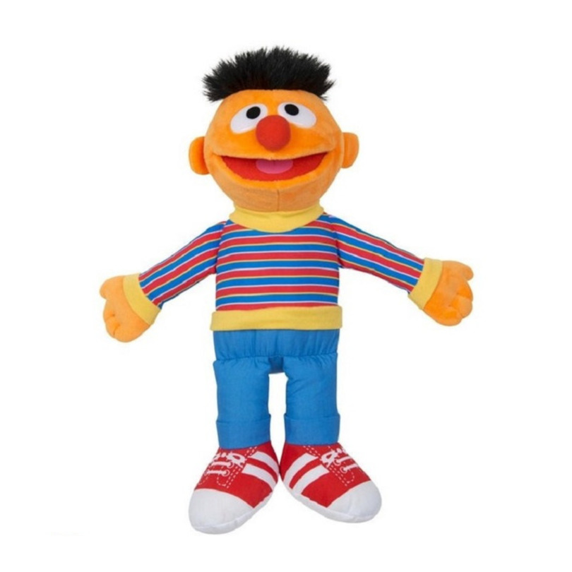 Sesamstraat pluche knuffel pop Ernie stof 29 cm-38 cm staand