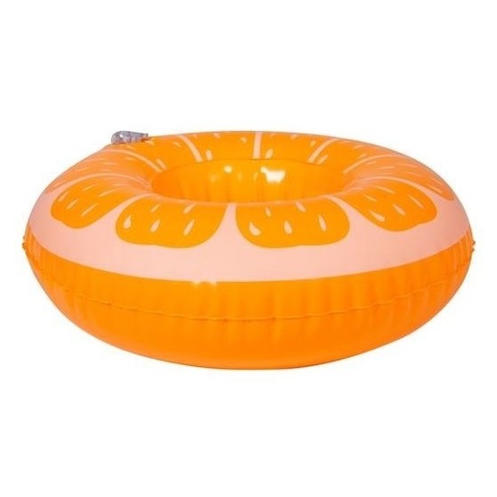 Sinaasappel opblaas zwemband voor poppen 17 cm