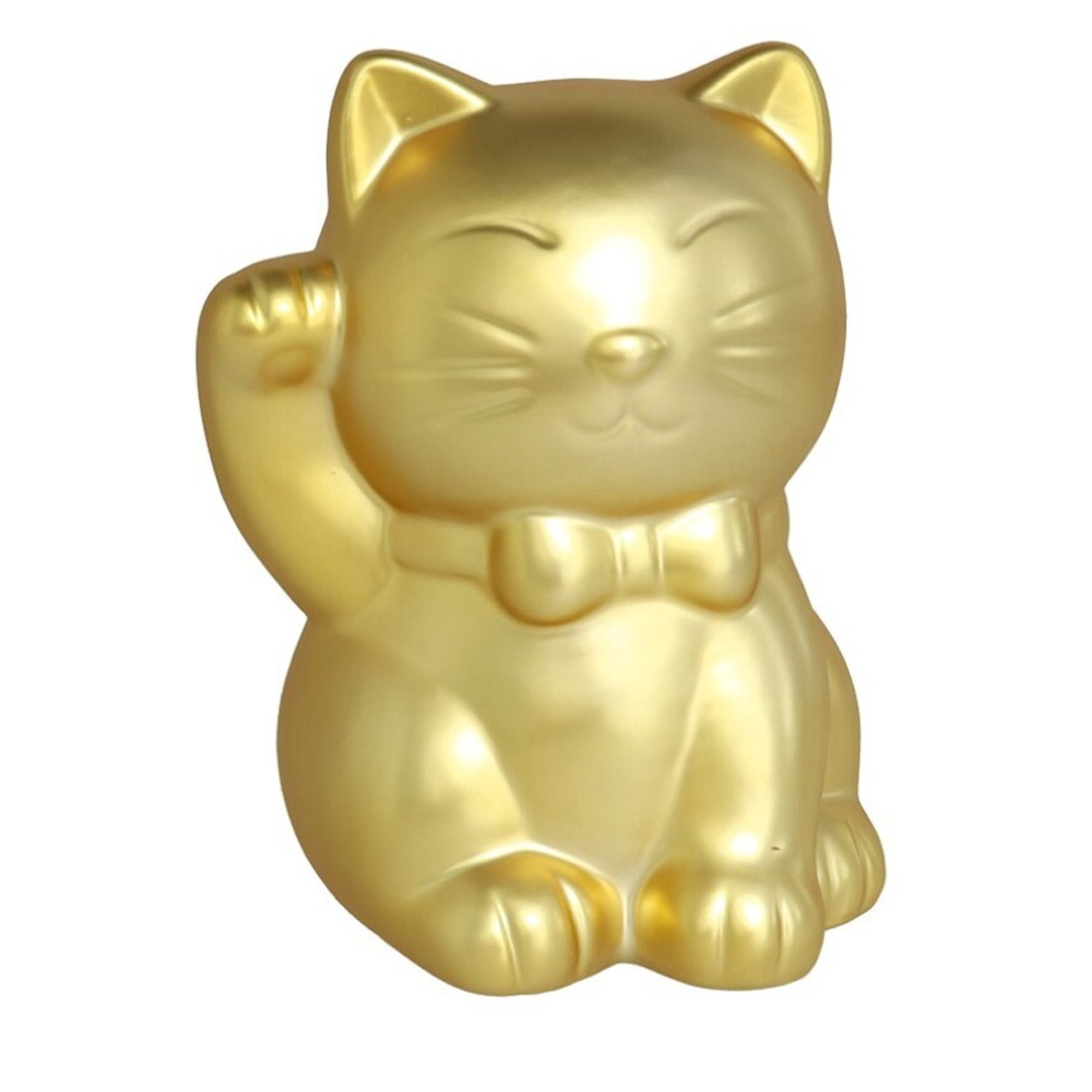 Spaarpot kat-poes in het mat goud 17 cm