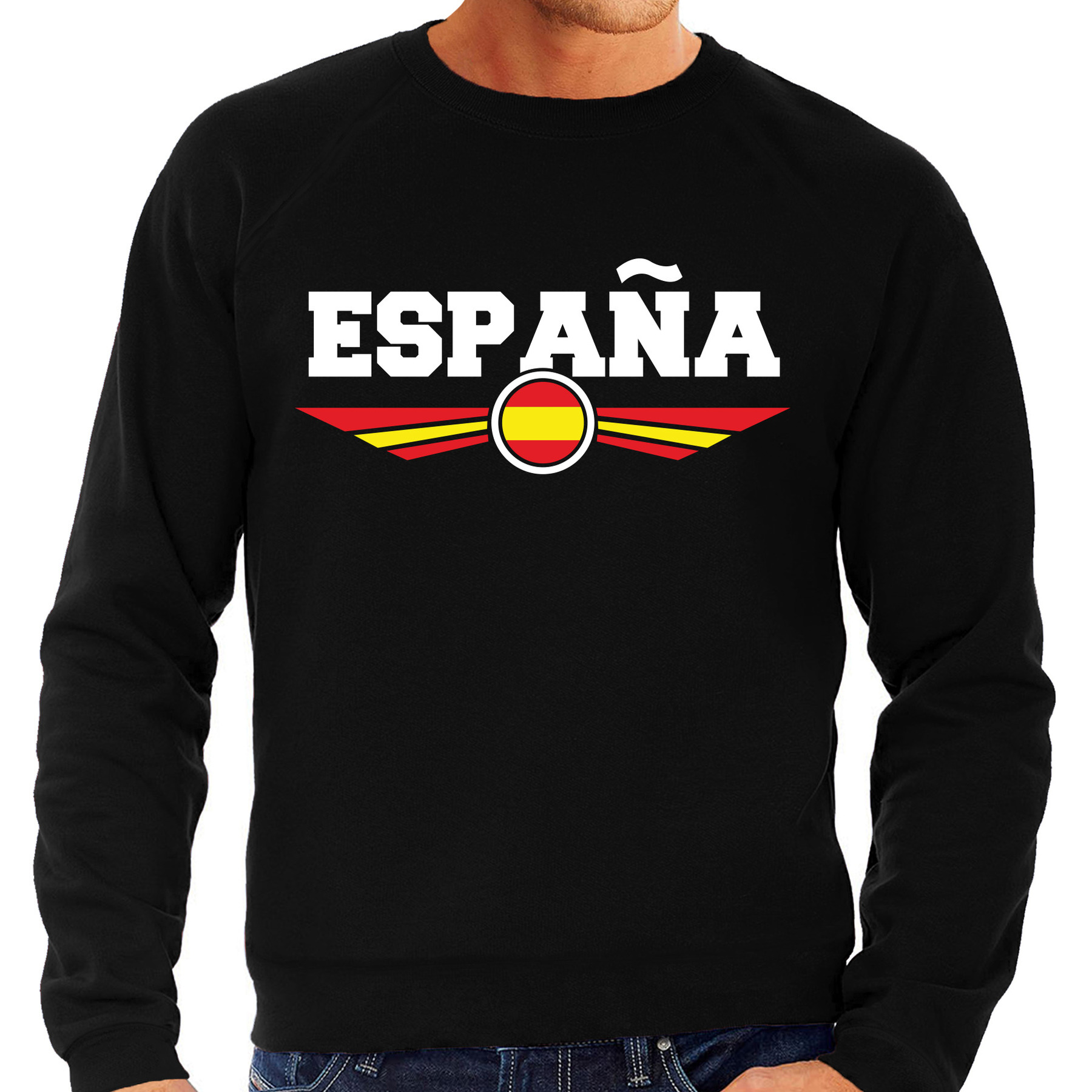 Spanje-Espana landen sweater-trui zwart heren
