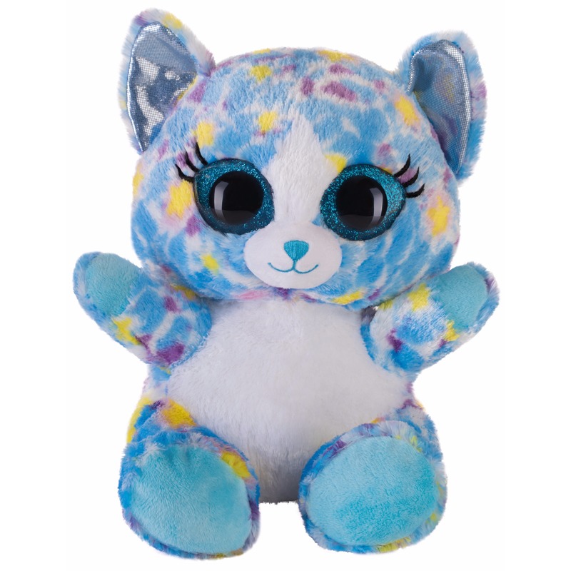 Speelgoed knuffel blauw katje-poesje 20 cm