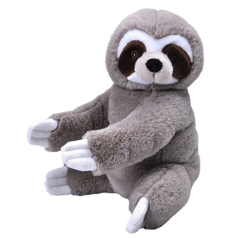 Speelgoed knuffel luiaardje grijs 30 cm