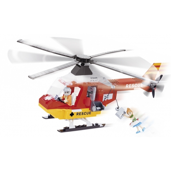 Speelgoed redding helikopter bouwstenen set