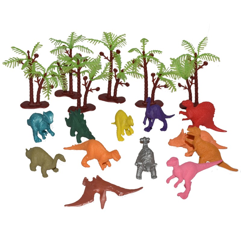 Speelgoed set dinosaurussen in emmer