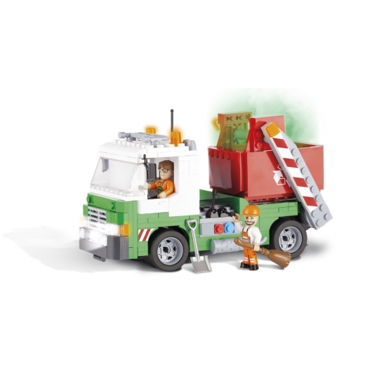 Speelgoed vuilnisauto bouwstenen set