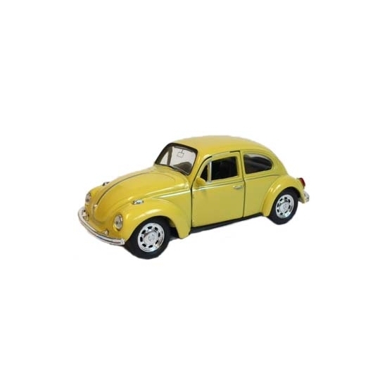 Speelgoed VW Beetle geel autootje 12 cm