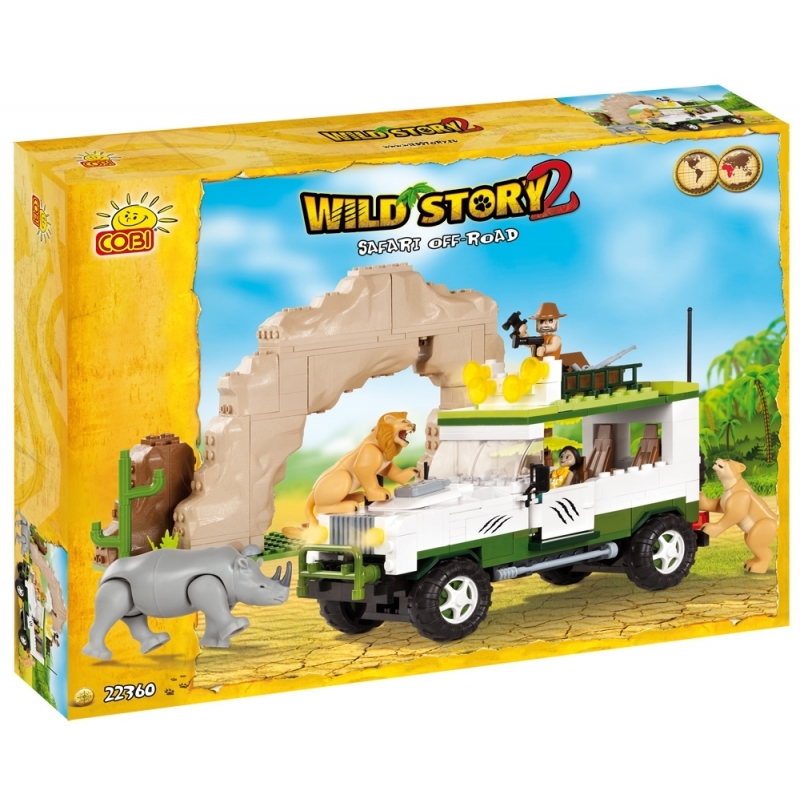 Speelgoed Wild Story jeep bouwstenen set