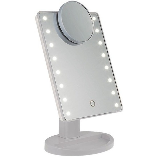 Spiegel op standaard met LED verlichting