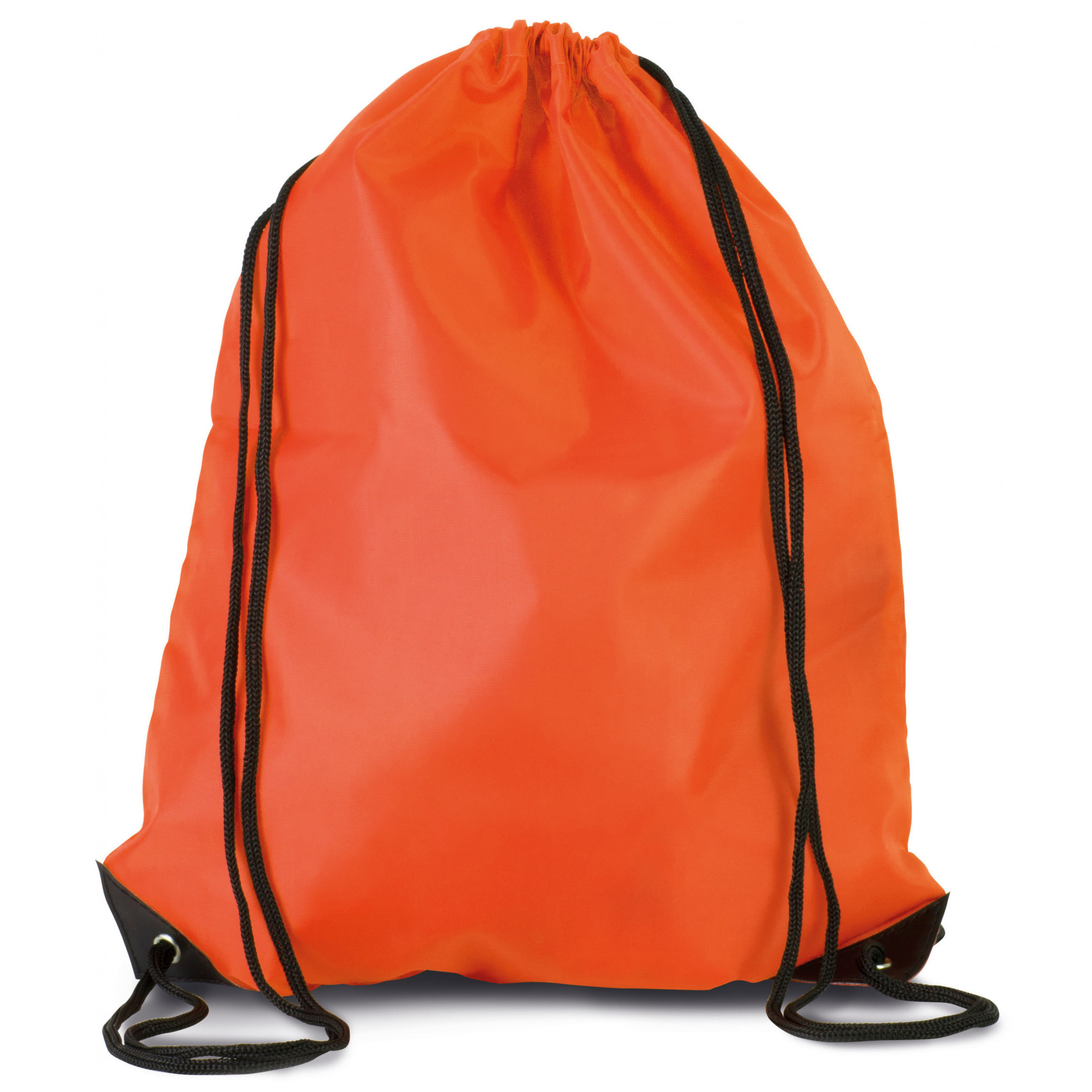 Sport gymtas-draagtas oranje met rijgkoord 34 x 44 cm van polyester
