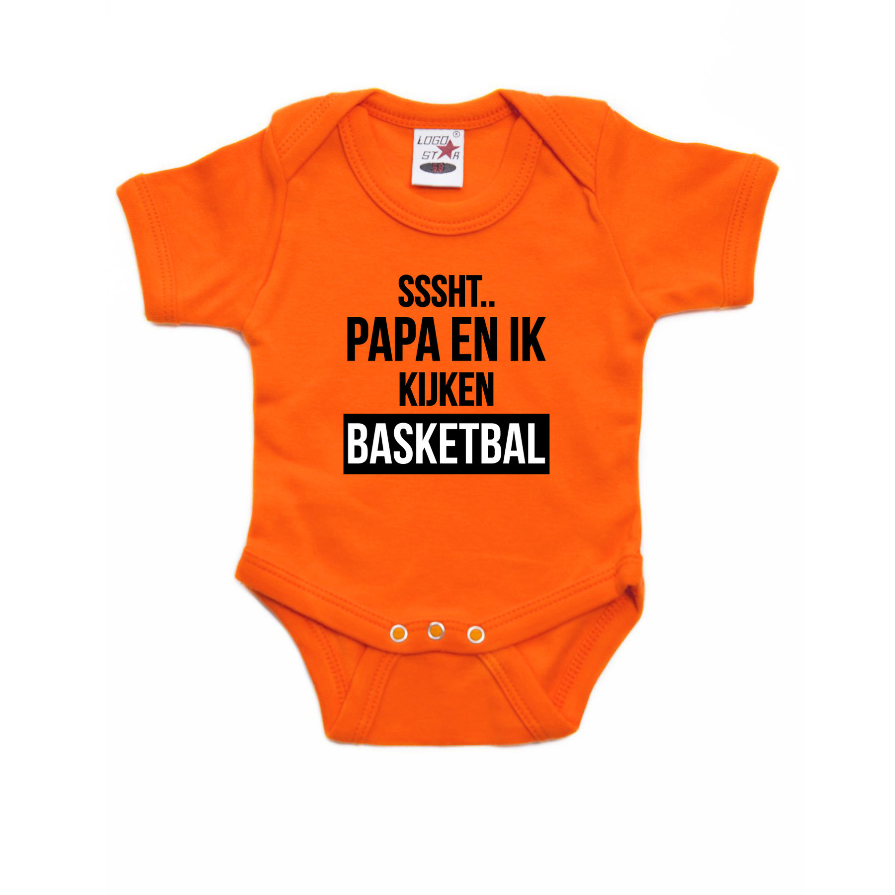 Sssht kijken basketbal baby rompertje oranje Holland-Nederland-EK-WK supporter