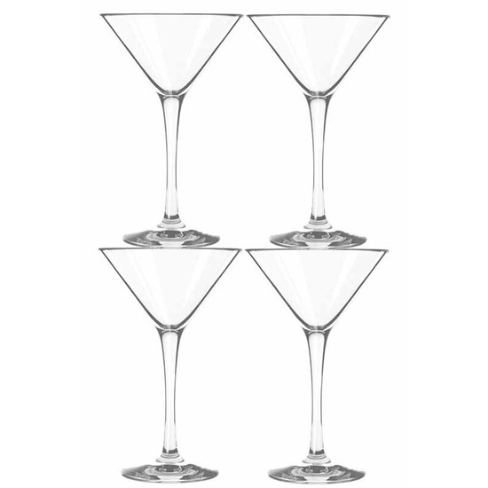 Stevige cocktail-martini glazen 25 cl 4 stuks