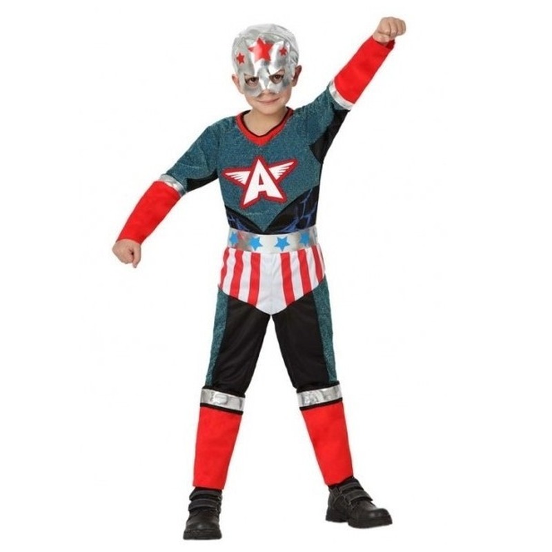 Superheld kapitein Amerika pak-verkleed kostuum voor jongens
