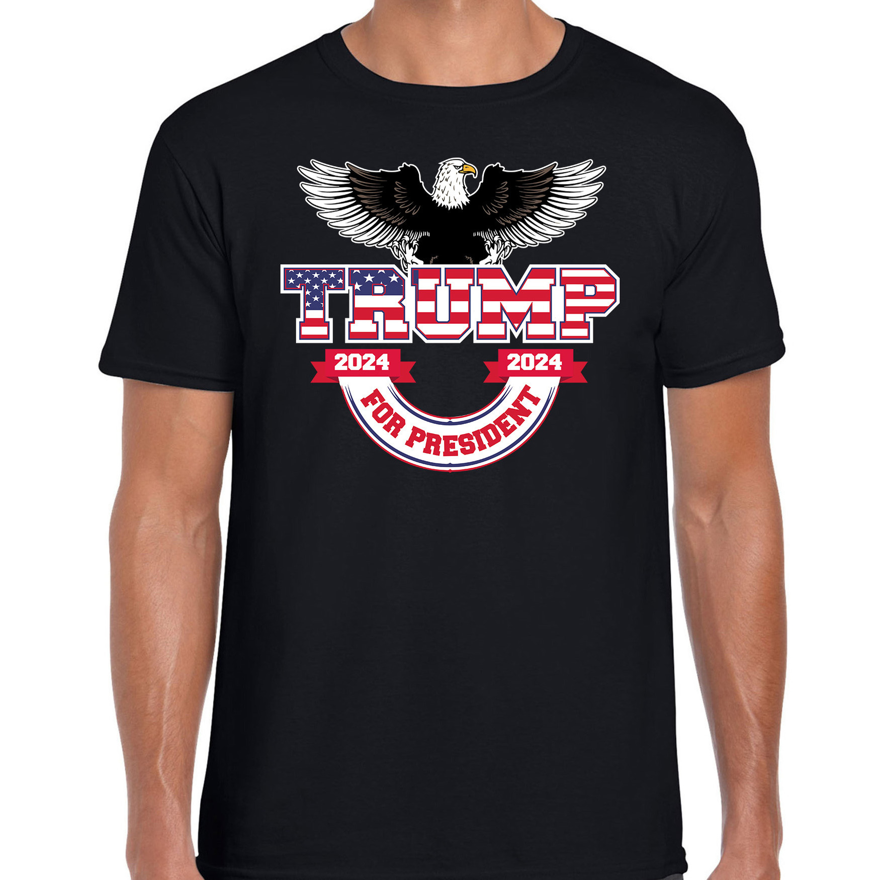 T-shirt Trump heren american eagle grappig-fout voor carnaval