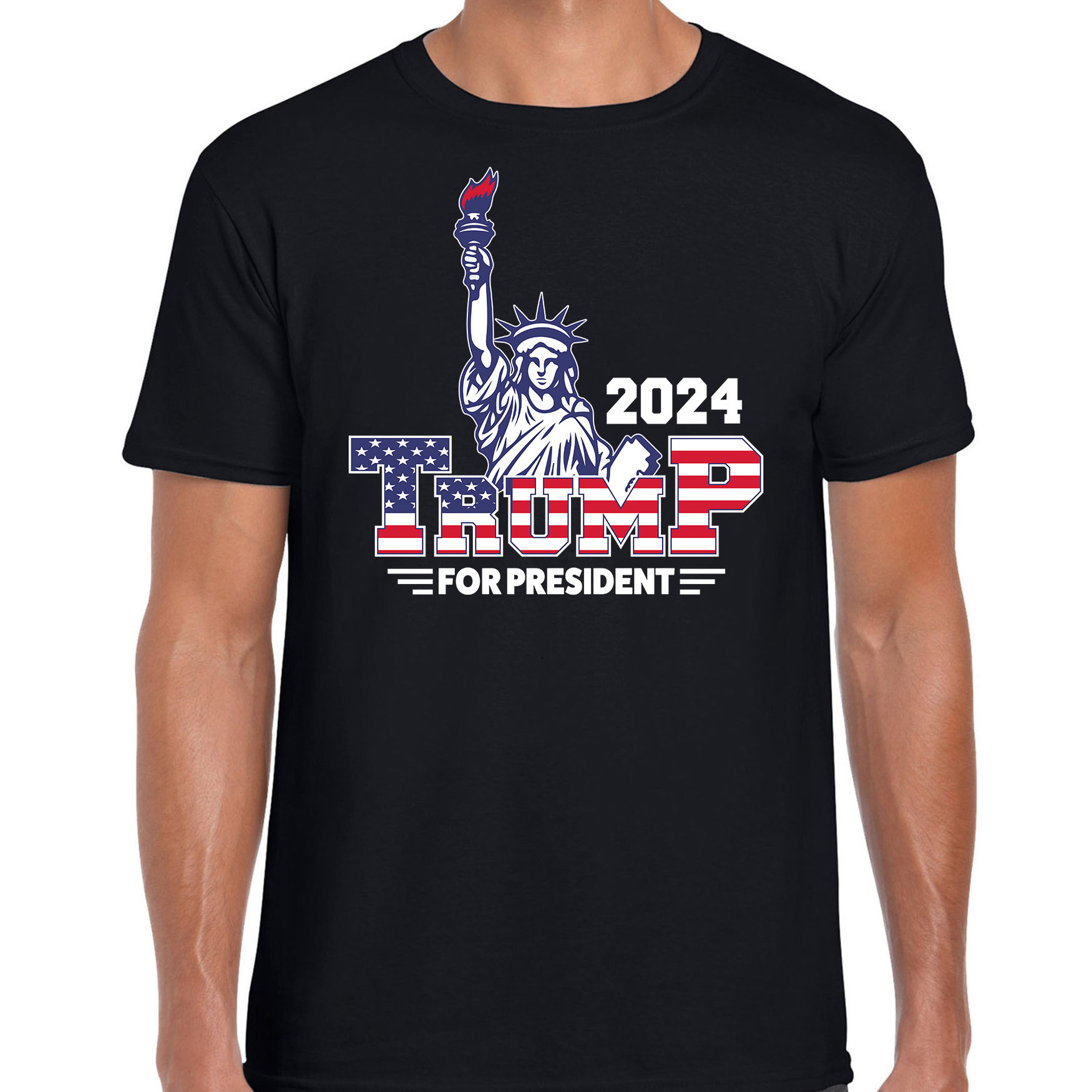 T-shirt Trump heren vrijheidsbeeld grappig-fout voor carnaval