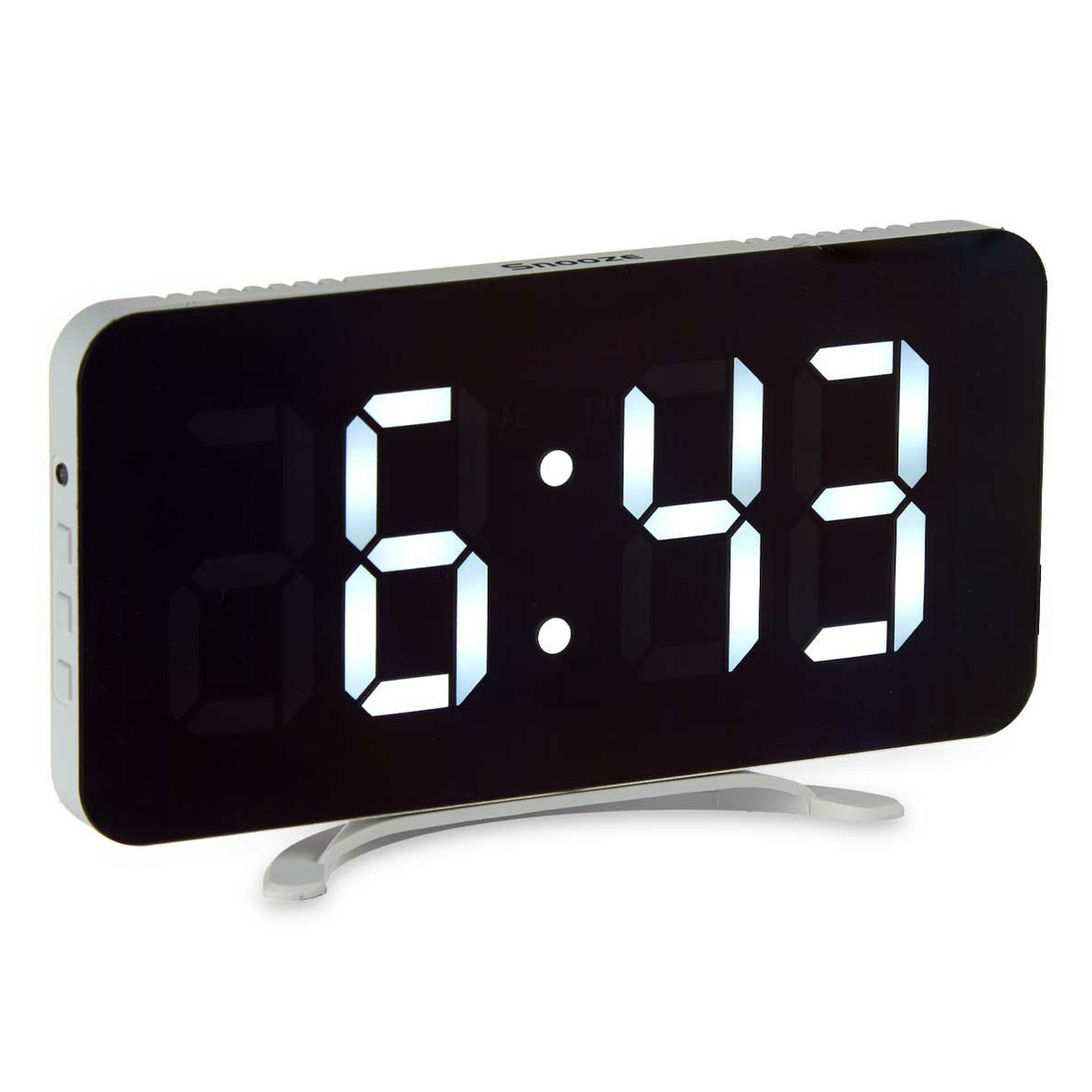 Tafelklok-wekker-alarmklok Home Phone wit kunststof 16 x 8 cm- Digitaal