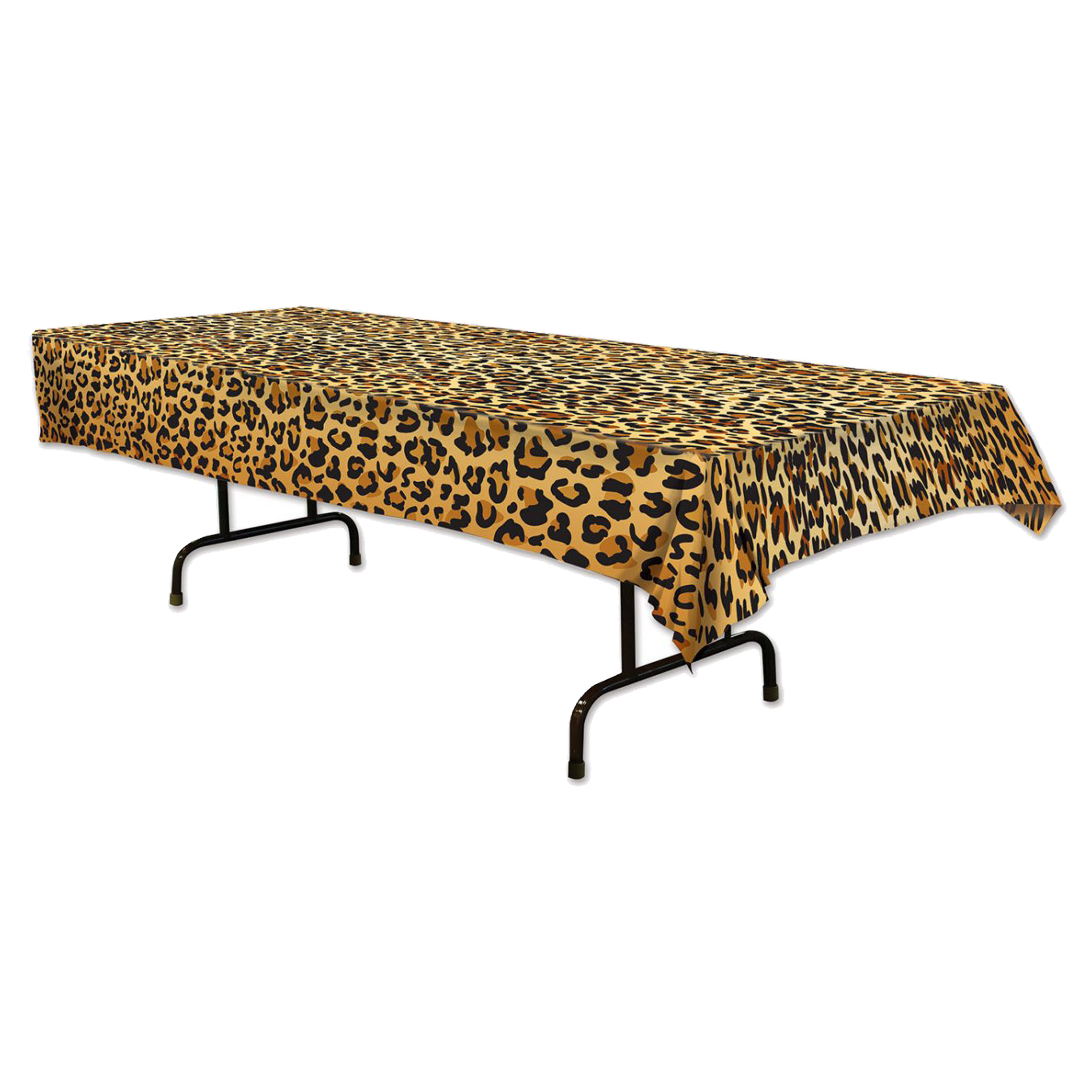 Tafellaken-tafelkleed luipaard 137 x 274 cm kunststof Jungle-dieren thema