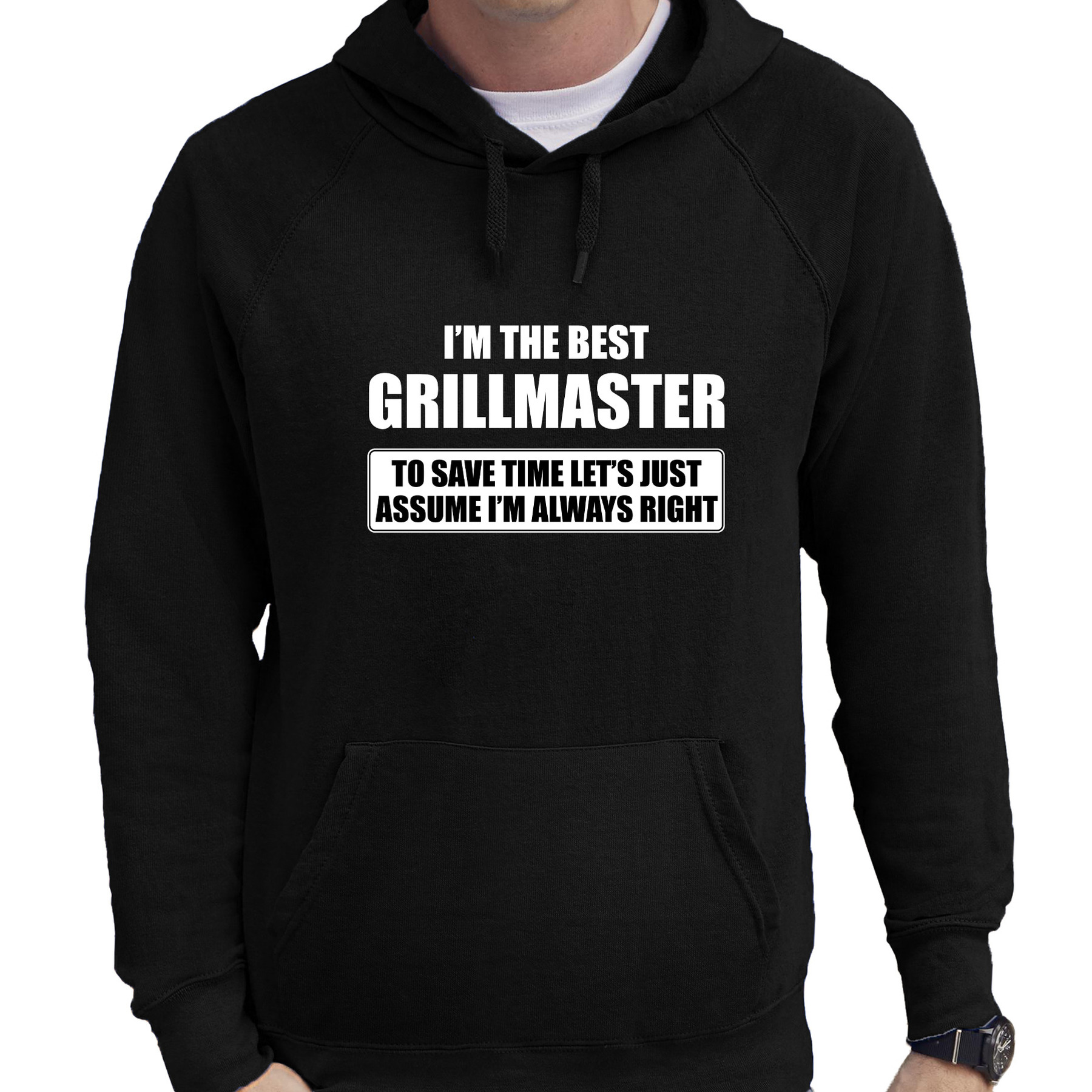 The best grillmaster bbq cadeau hoodie zwart voor heren