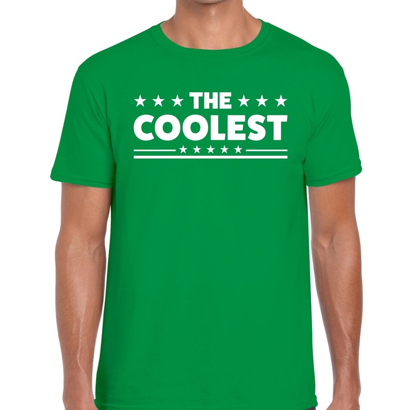 The Coolest tekst t-shirt groen heren