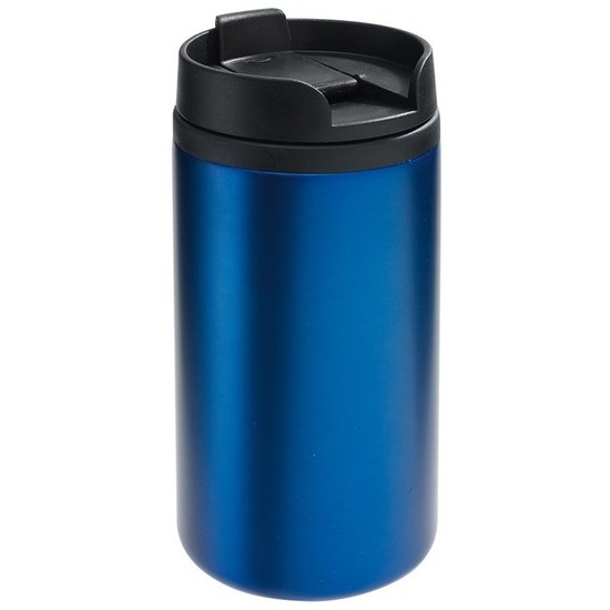 Thermo koffiebeker metallic blauw 290 ml
