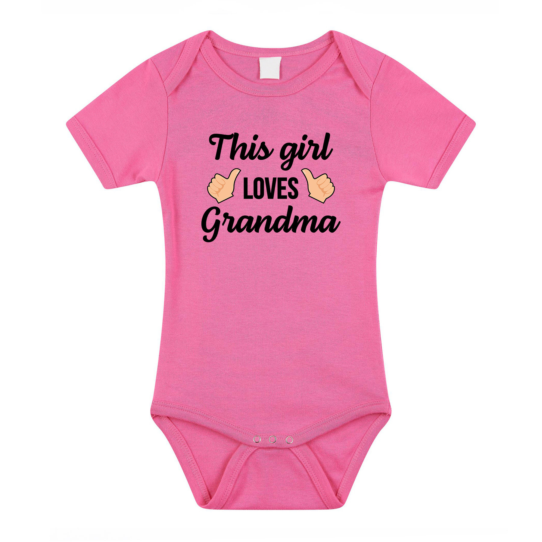 This girl loves grandma cadeau baby rompertje roze meisjes