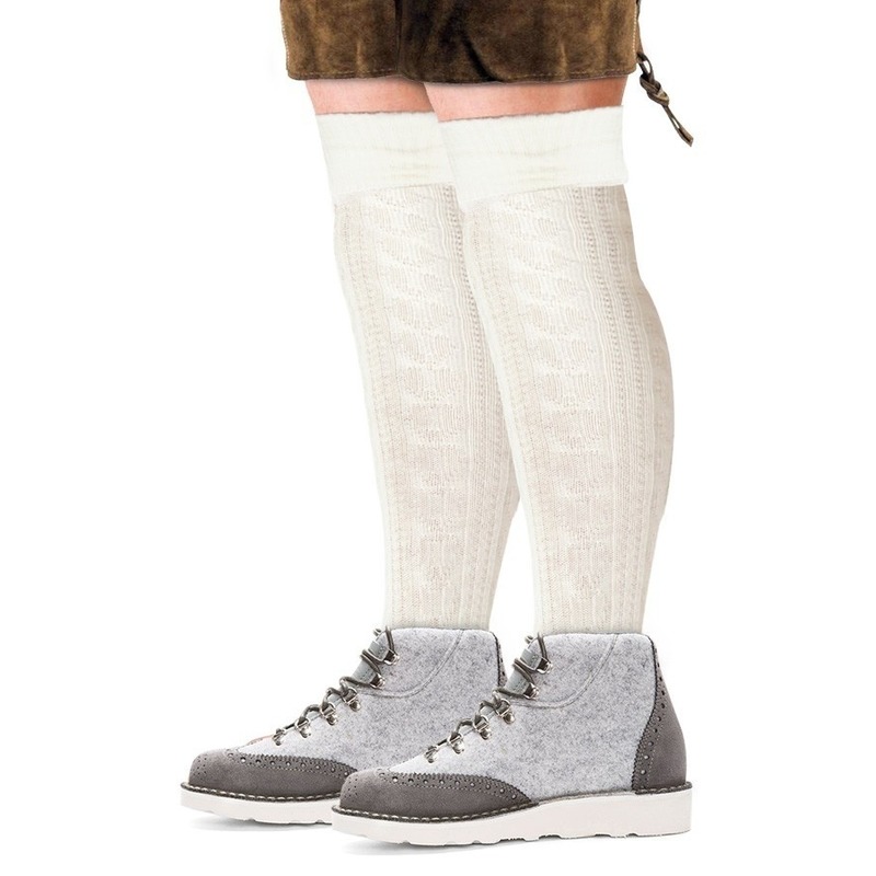 Tiroler sokken wit voor mannen