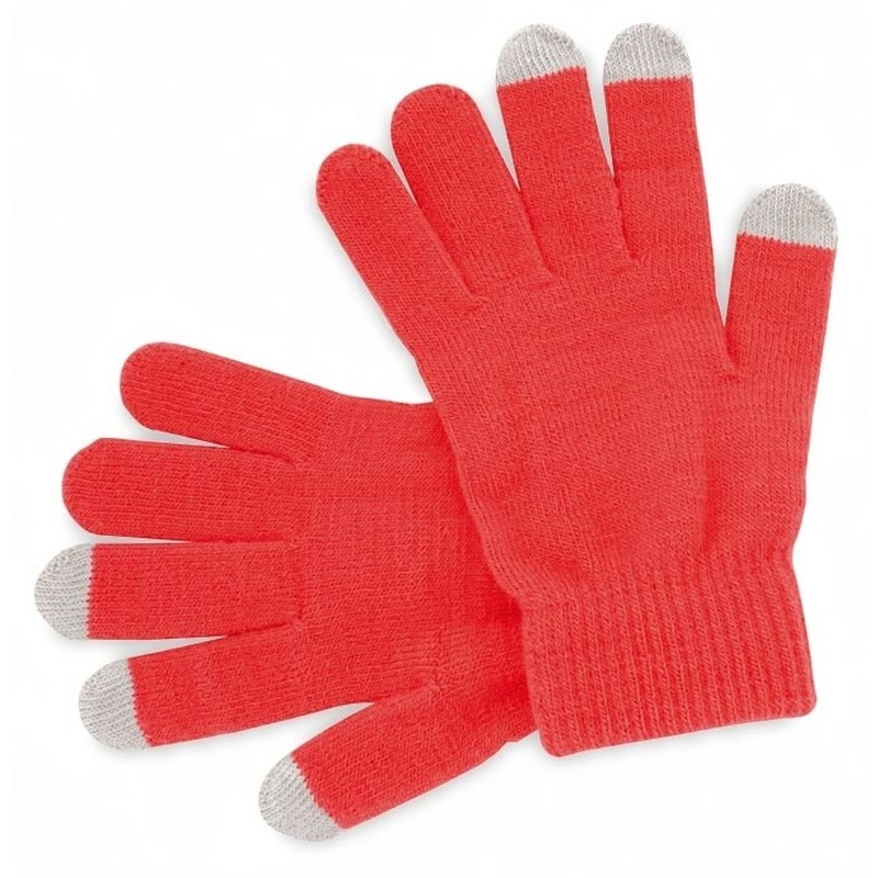 Touchscreen smartphone handschoenen rood voor volwassenen
