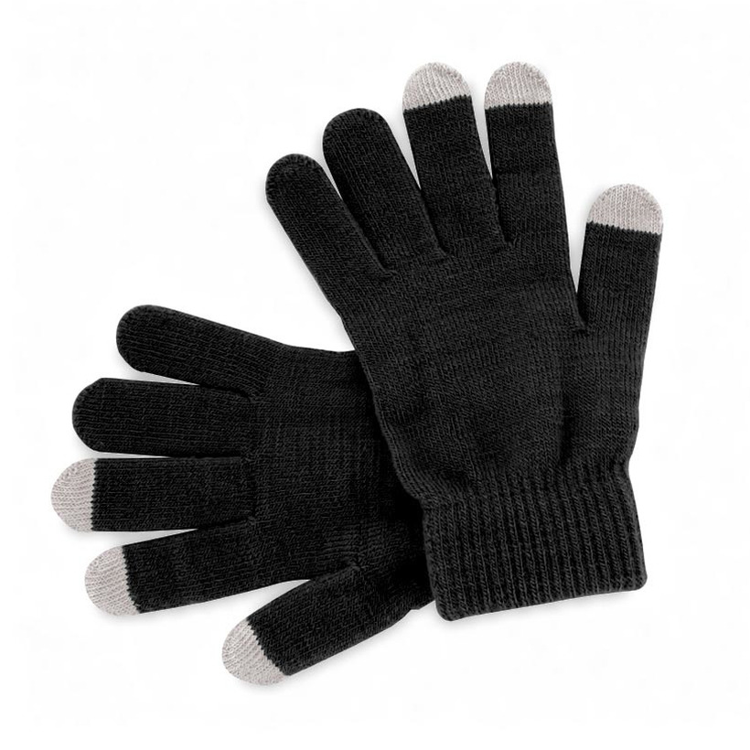 Touchscreen smartphone handschoenen zwart voor volwassenen