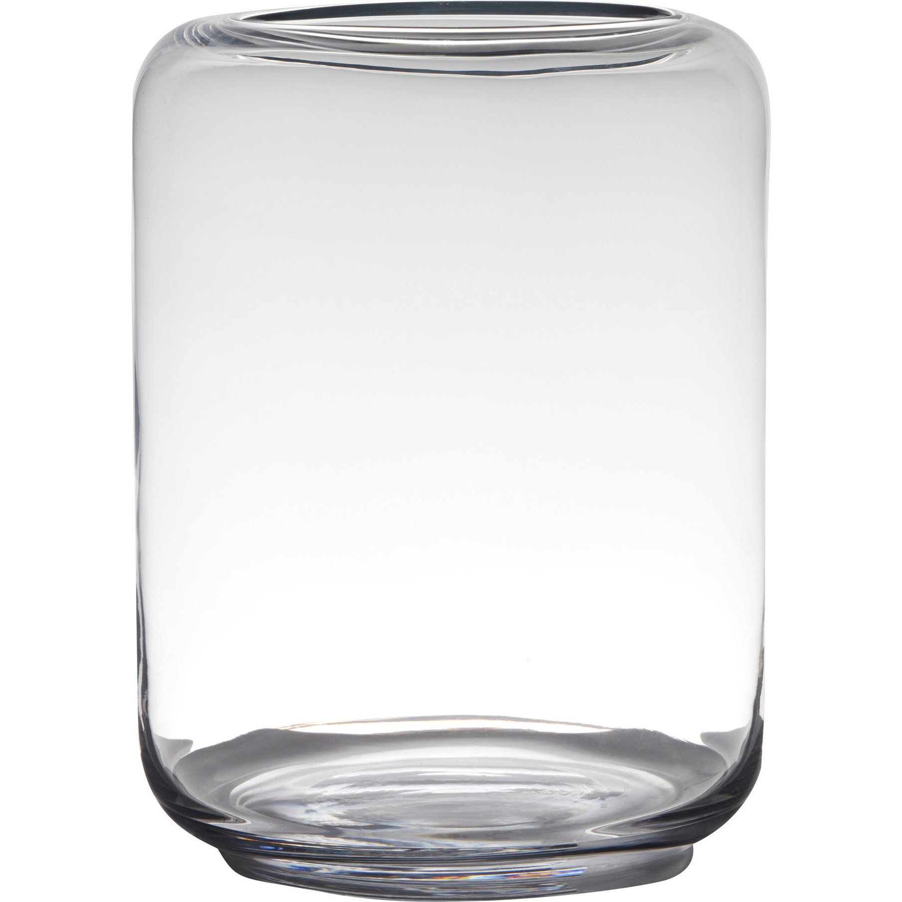 Transparante grote vaas-vazen van glas 30 x 23 cm