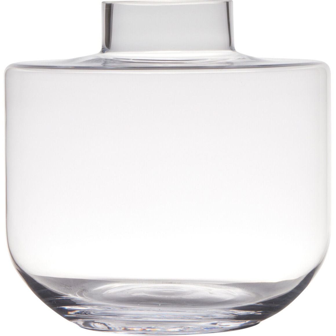 Transparante luxe grote vaas-vazen van glas 25 x 26 cm