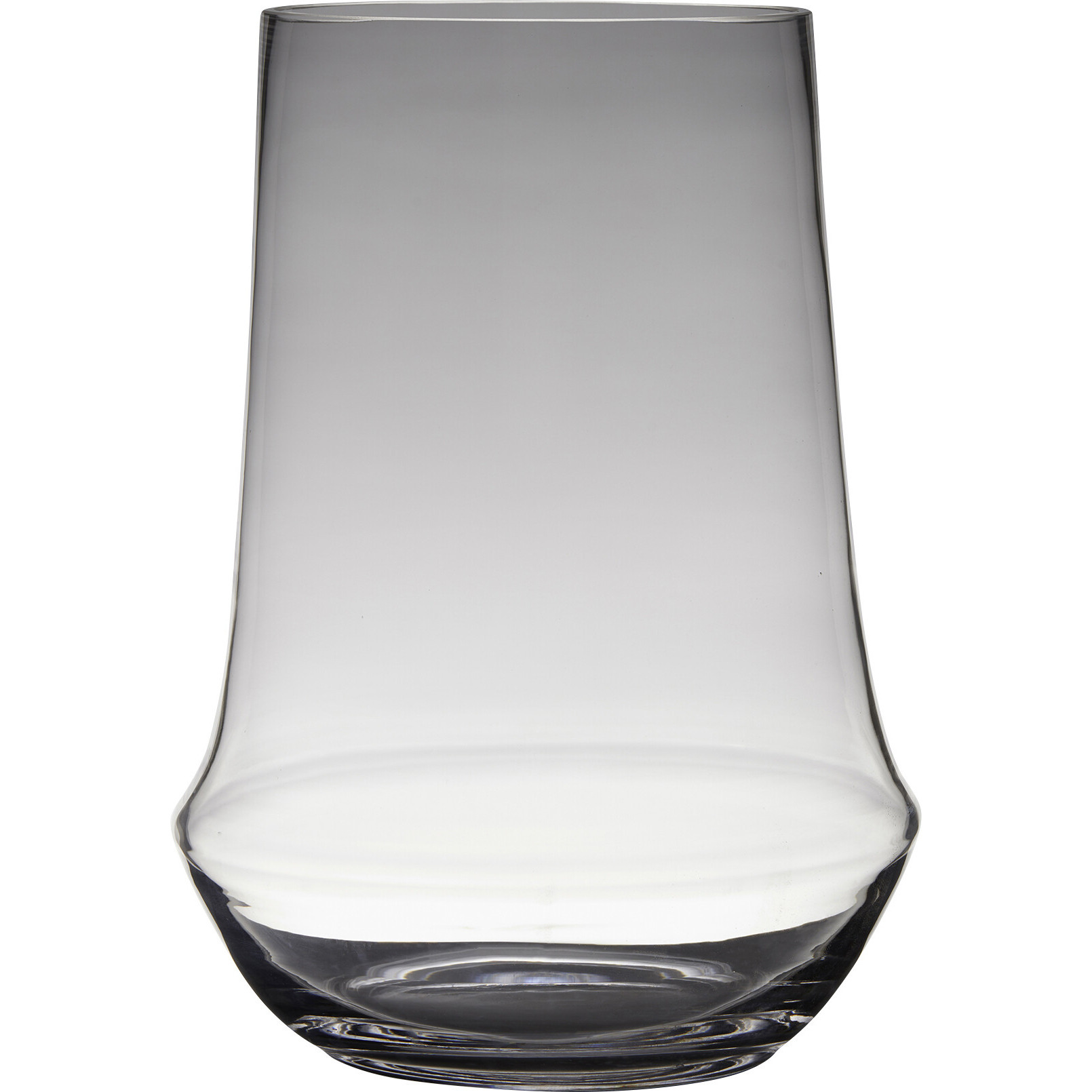 Transparante luxe grote vaas-vazen van glas 35 x 25 cm