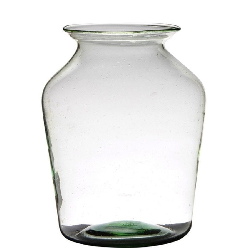 Transparante luxe grote vaas-vazen van glas 36 x 24 cm