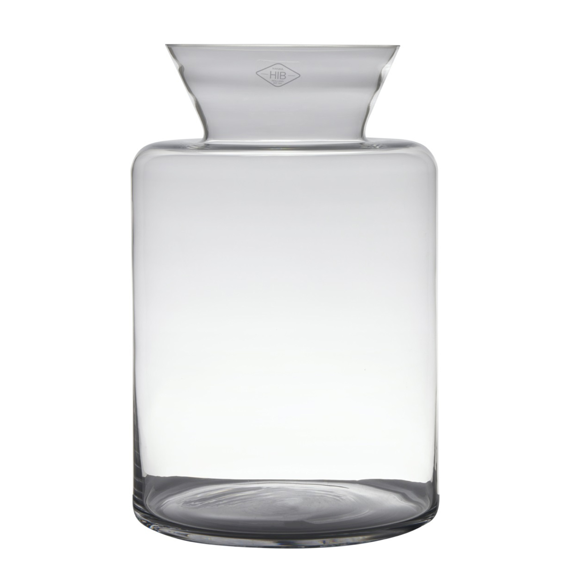 Transparante luxe grote vaas-vazen van glas 37 x 24 cm