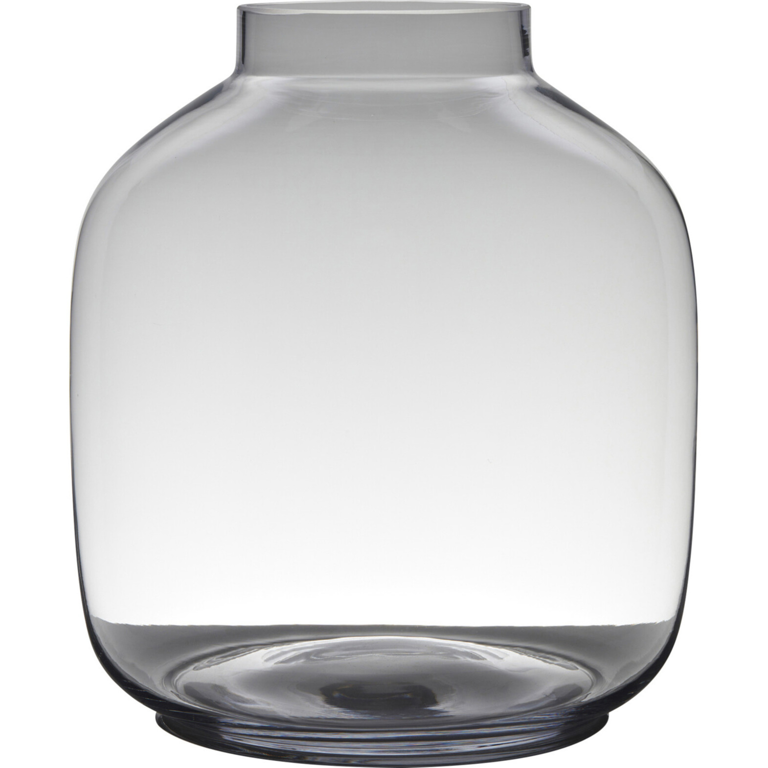 Transparante luxe grote vaas-vazen van glas 38 x 34 cm