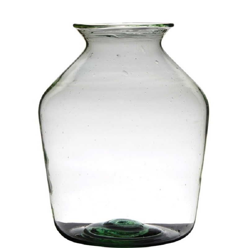 Transparante luxe grote vaas-vazen van glas 40 x 29 cm