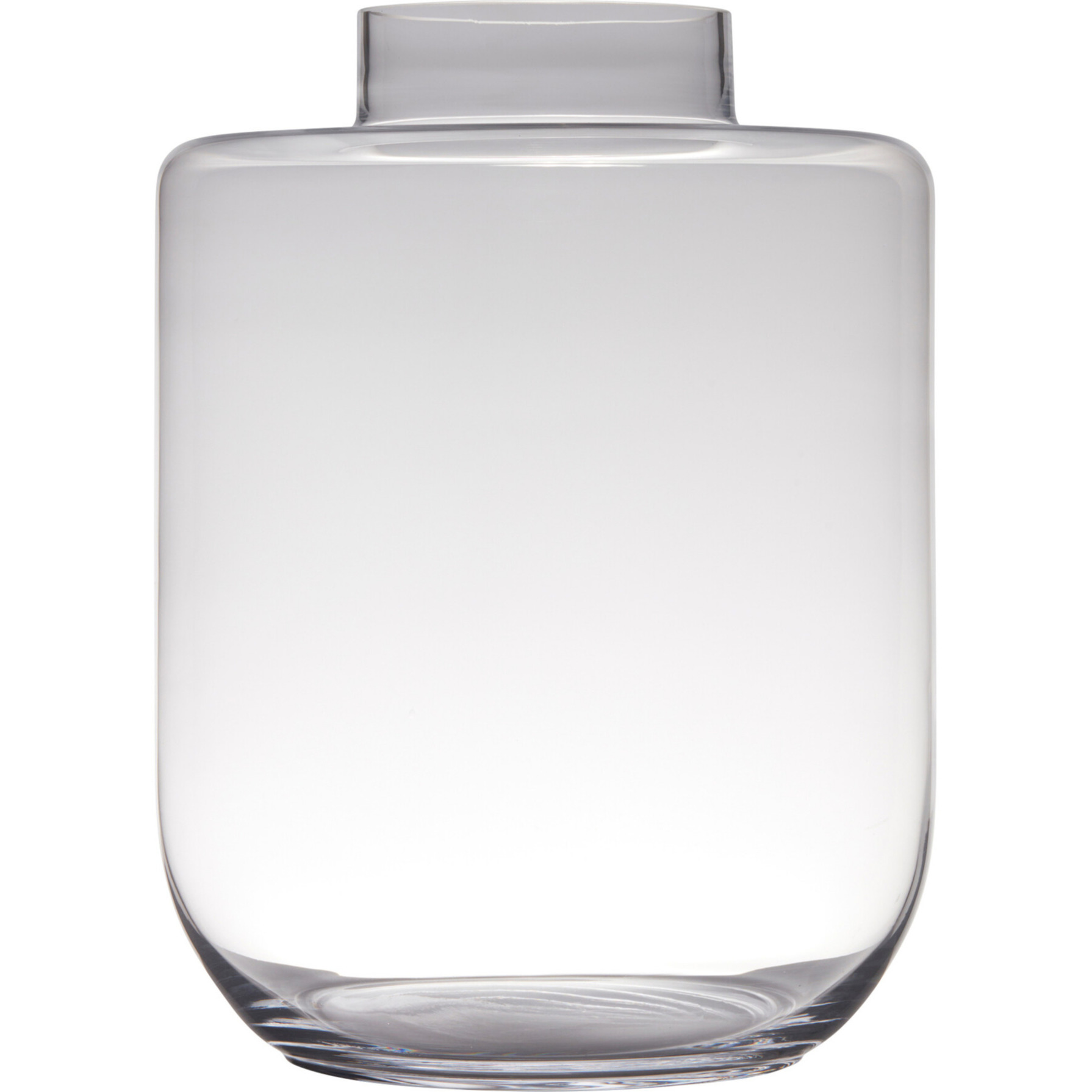 Transparante luxe grote vaas-vazen van glas 40 x 30 cm