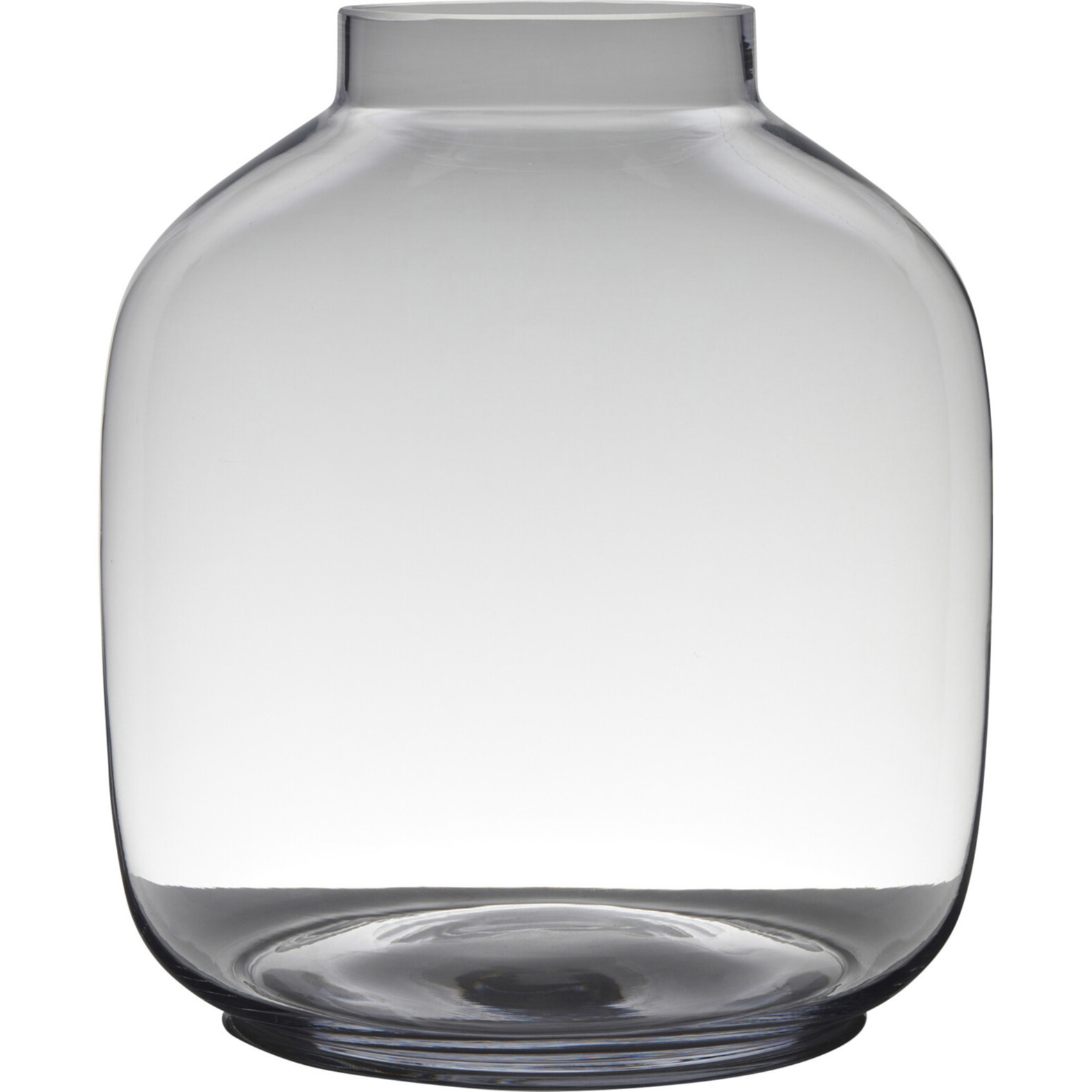 Transparante luxe grote vaas-vazen van glas 43 x 38 cm