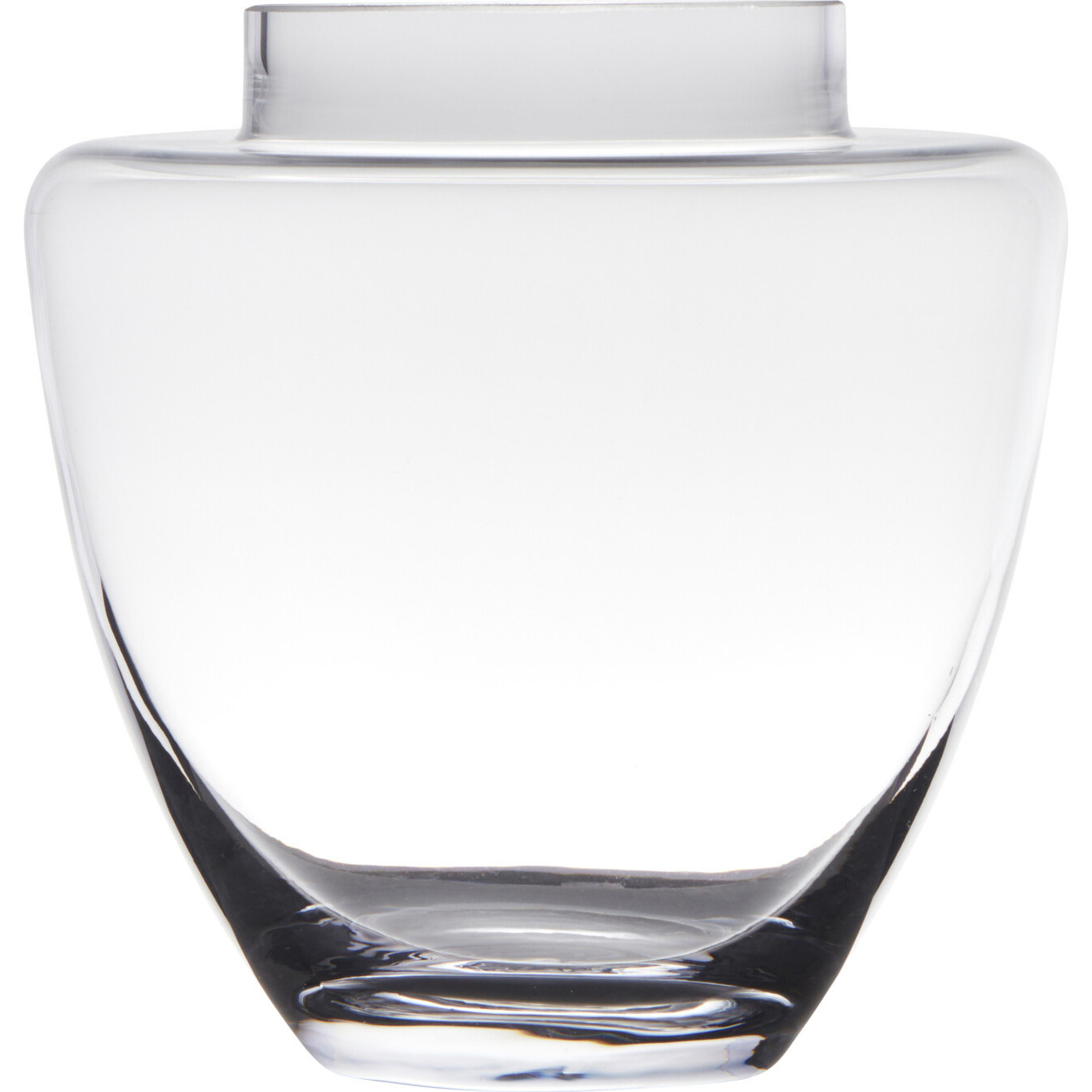 Transparante luxe vaas-vazen van glas 19 x 19 cm
