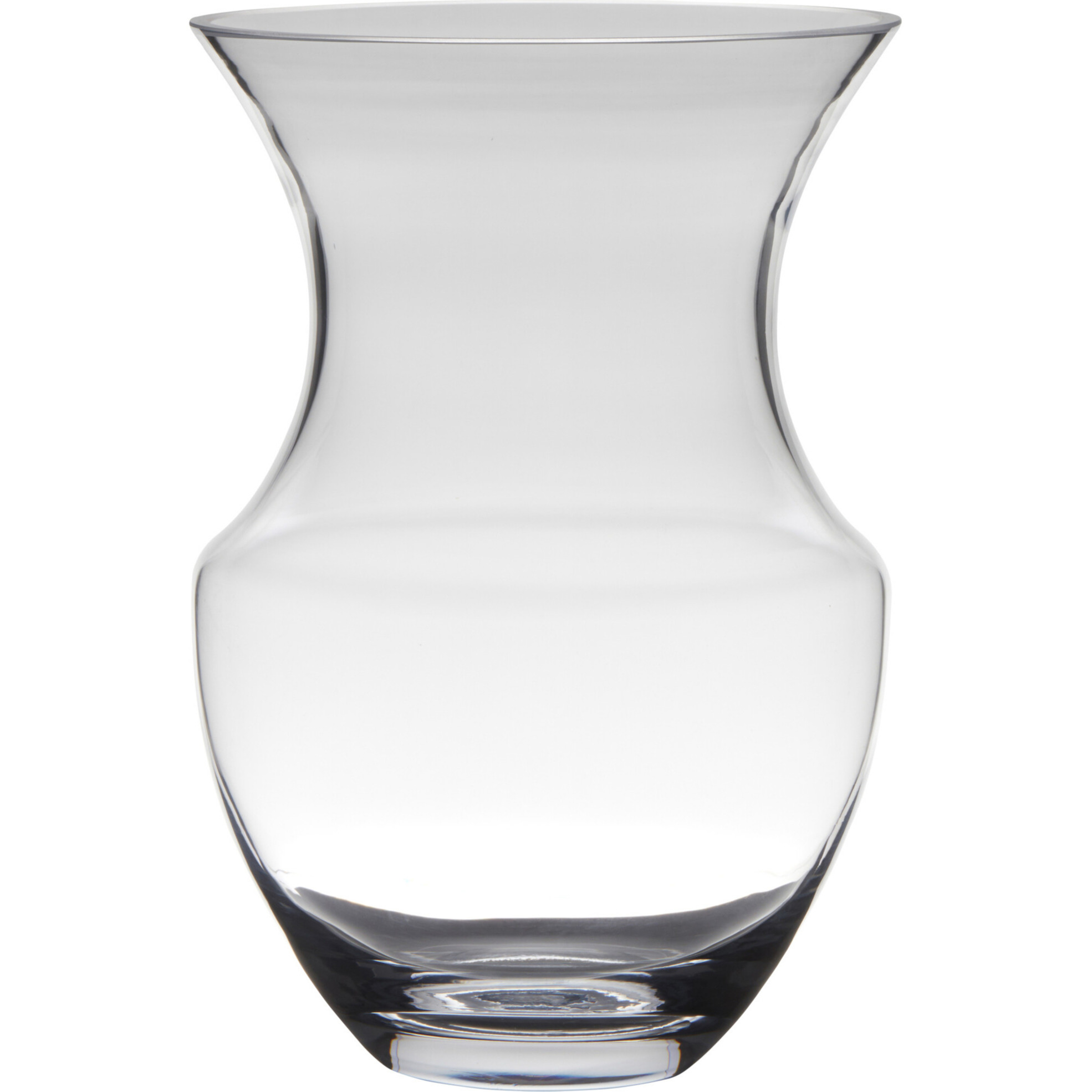 Transparante luxe vaas-vazen van glas 26.5 x 18 cm
