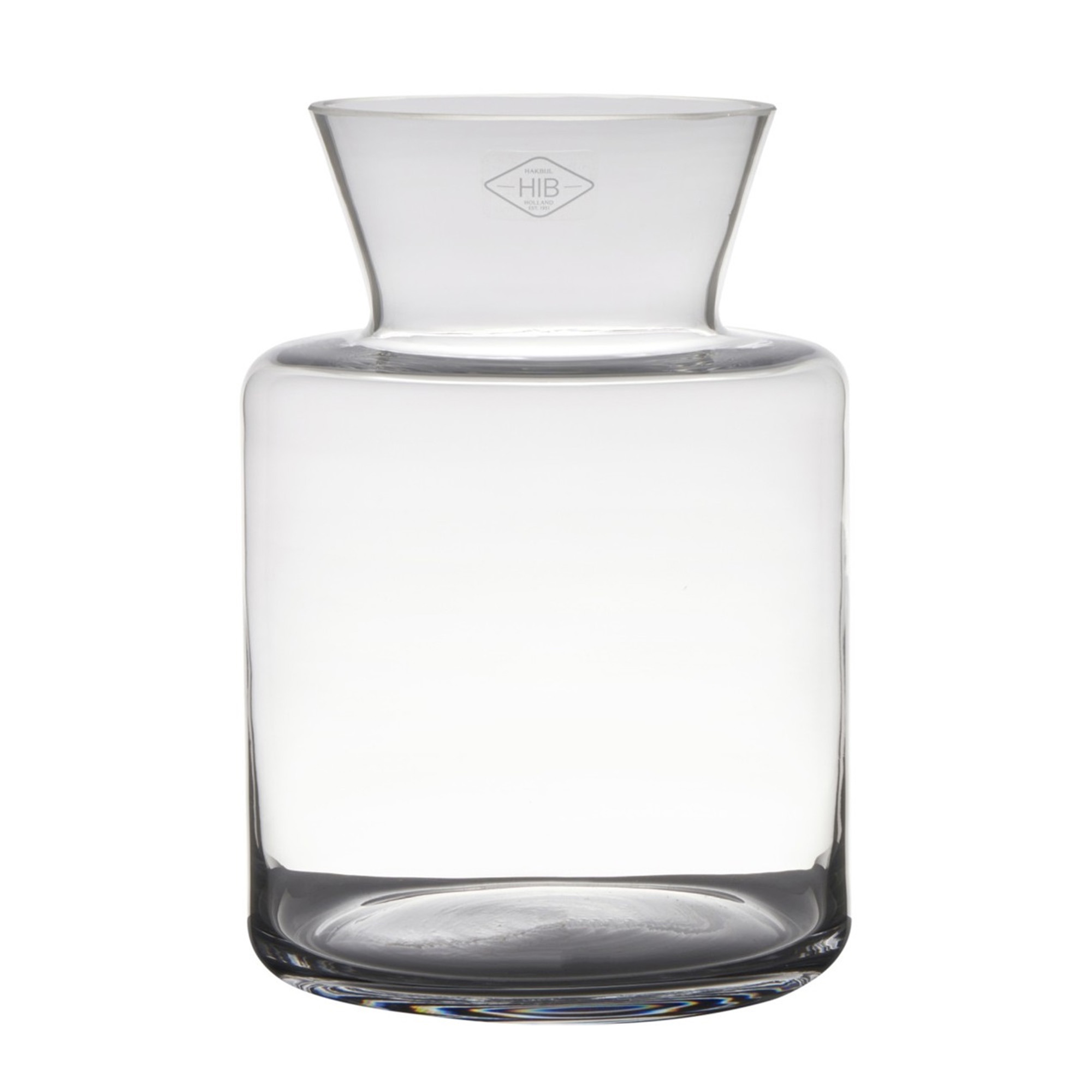 Transparante luxe vaas-vazen van glas 27 x 19 cm