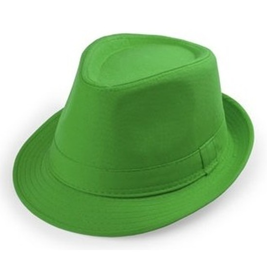 Trilby hoed groen verkleed accessoire 57 cm