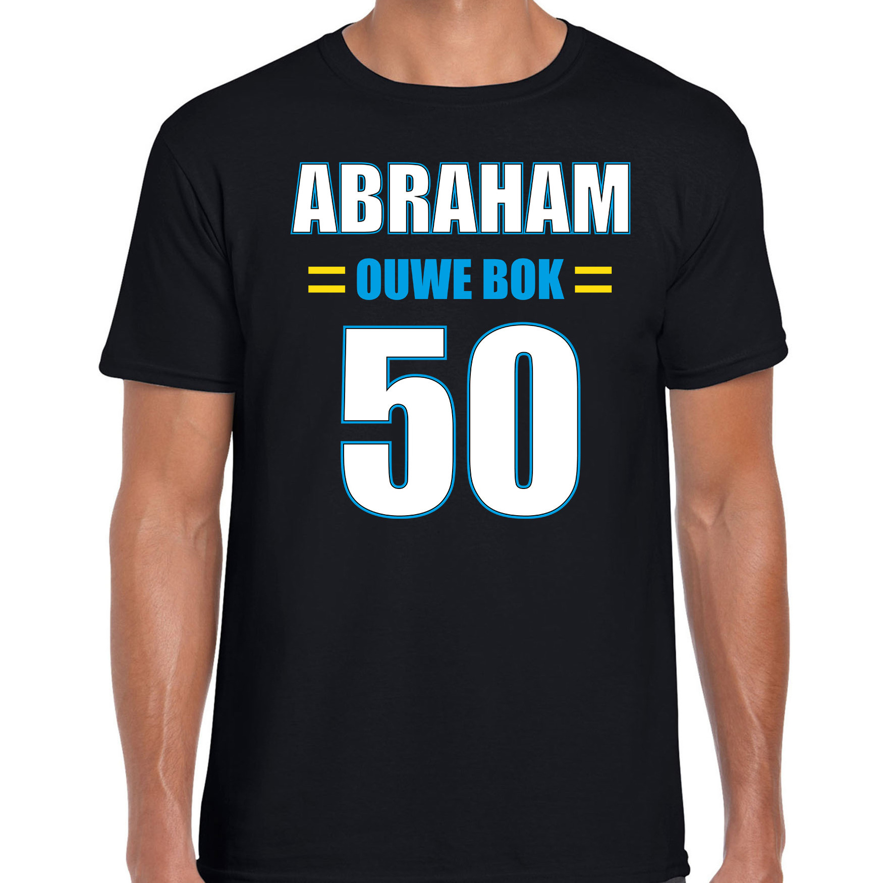 Verjaardag cadeau t-shirt ouwe bok 50 jaar Abraham zwart voor heren