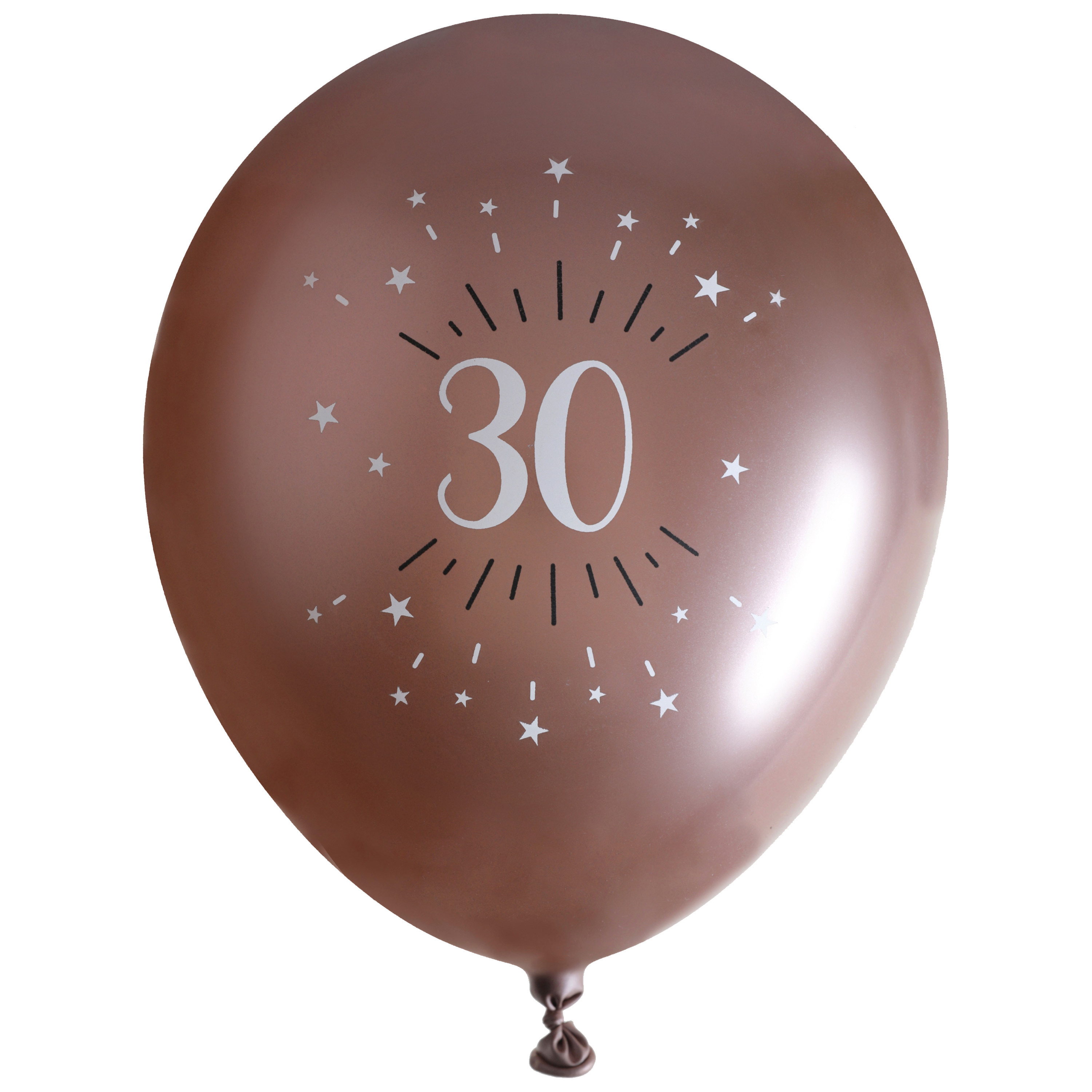 Verjaardag leeftijd ballonnen 30 jaar 6x rosegoud 30 cm Feestartikelen-versieringen