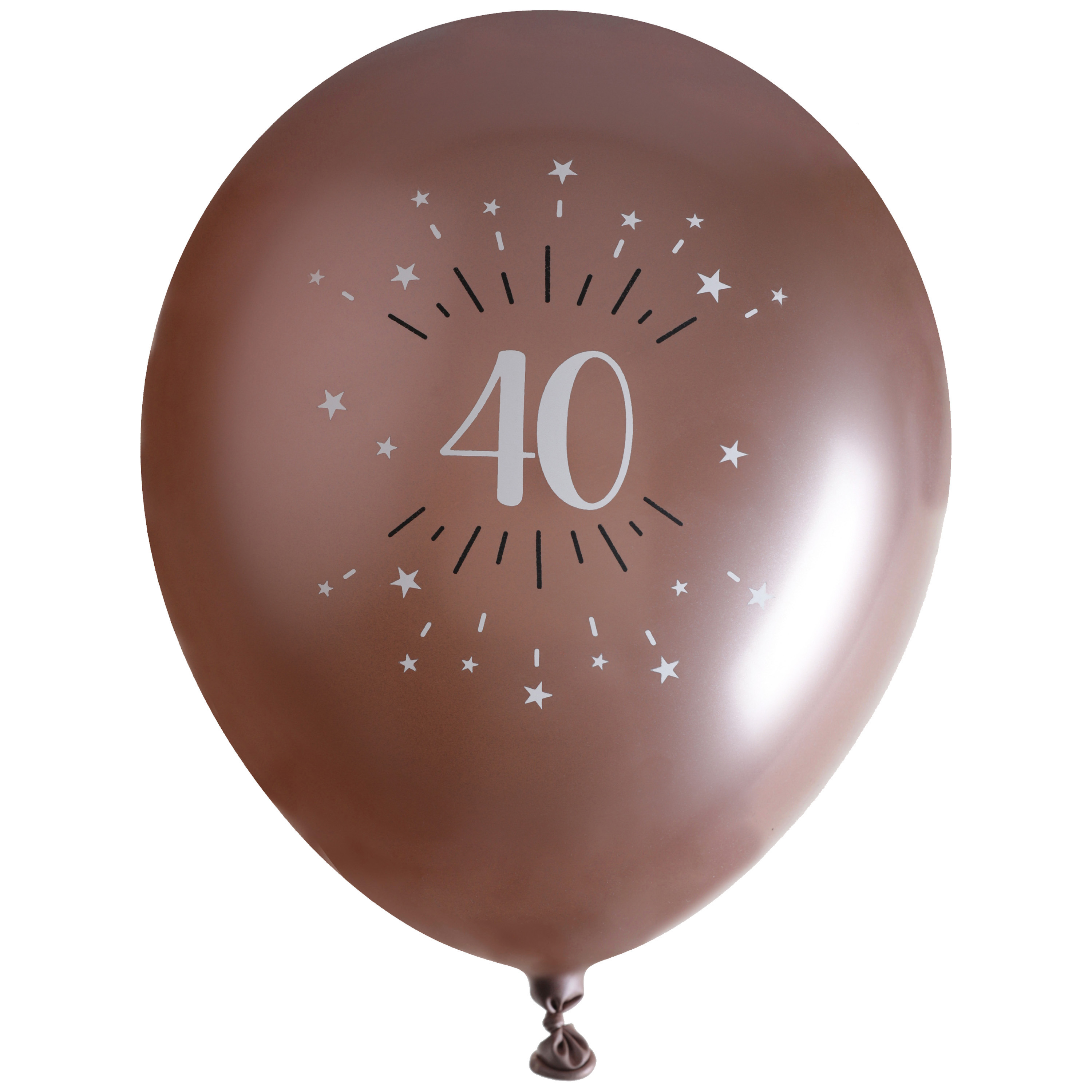 Verjaardag leeftijd ballonnen 40 jaar 6x rosegoud 30 cm Feestartikelen-versieringen