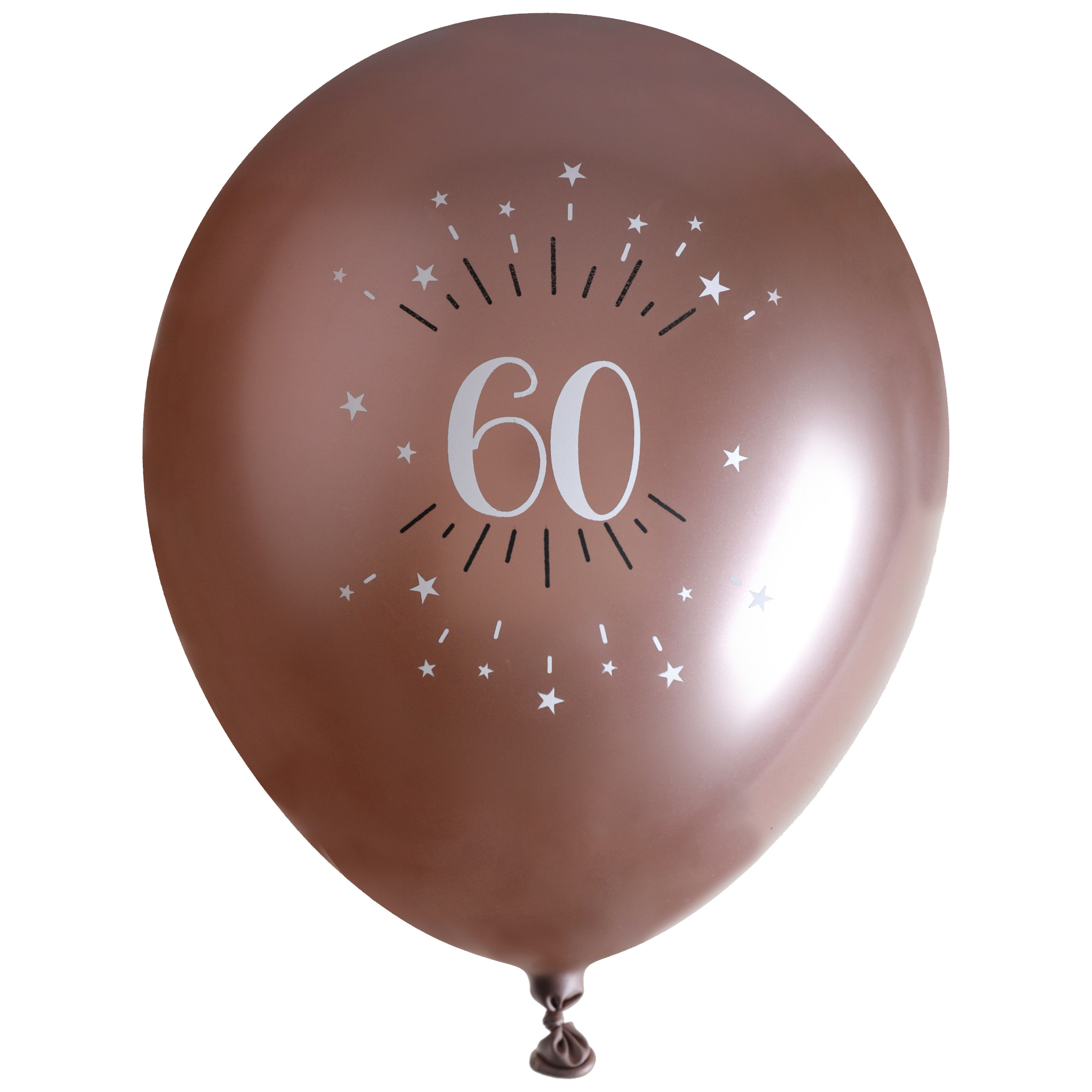 Verjaardag leeftijd ballonnen 60 jaar 6x rosegoud 30 cm Feestartikelen-versieringen