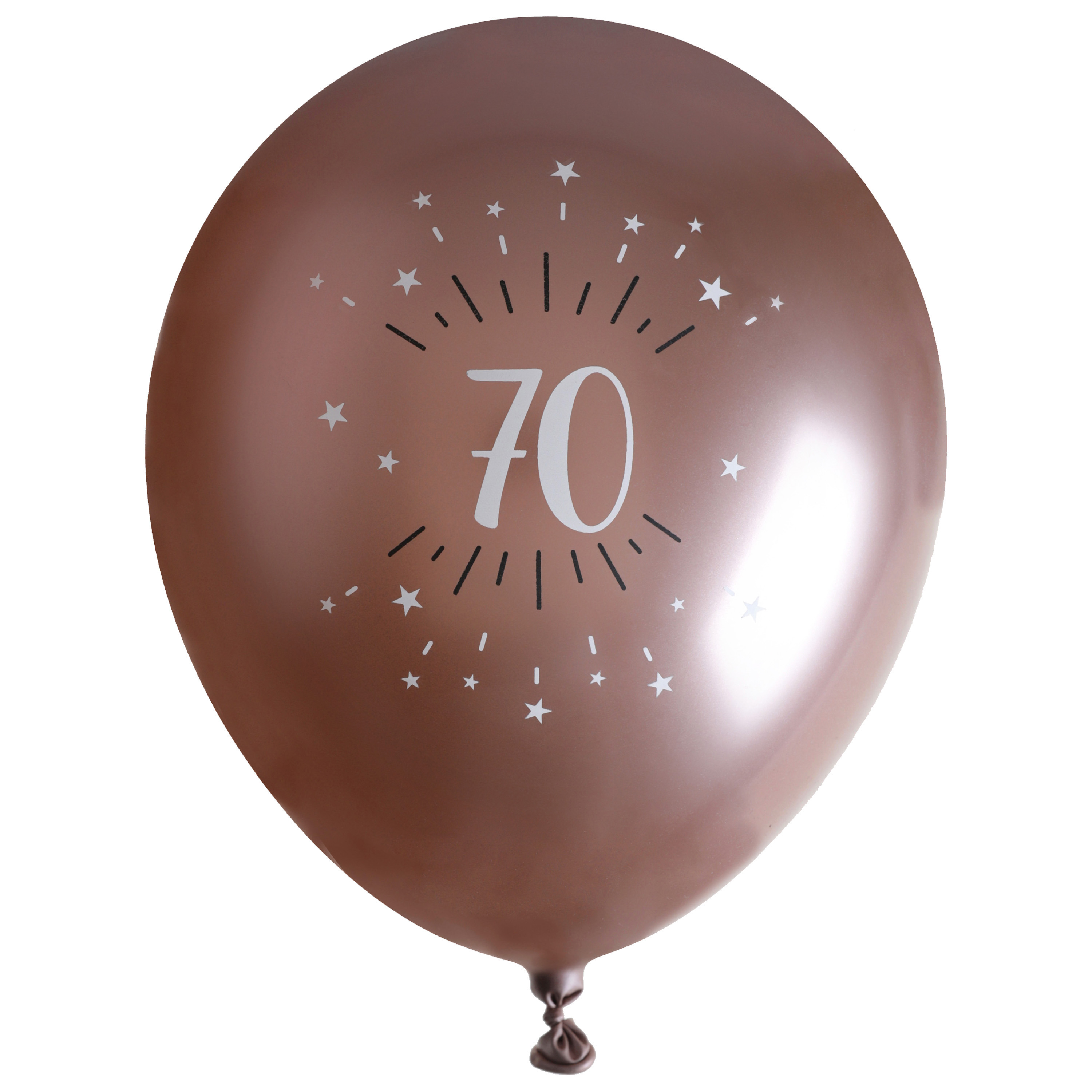 Verjaardag leeftijd ballonnen 70 jaar 6x rosegoud 30 cm Feestartikelen-versieringen