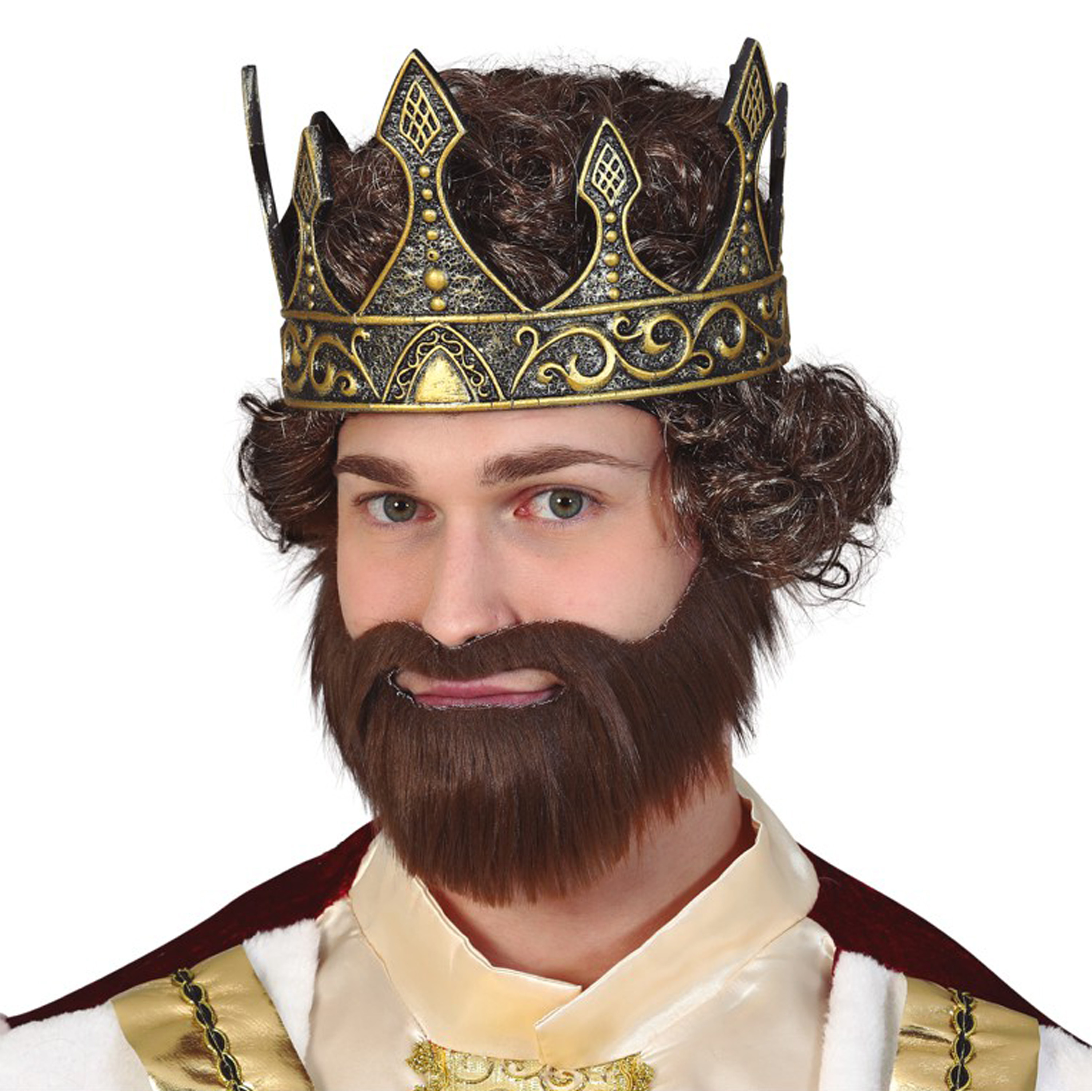 Verkleed kroon voor volwassenen goud latex koning koningsdag-carnaval
