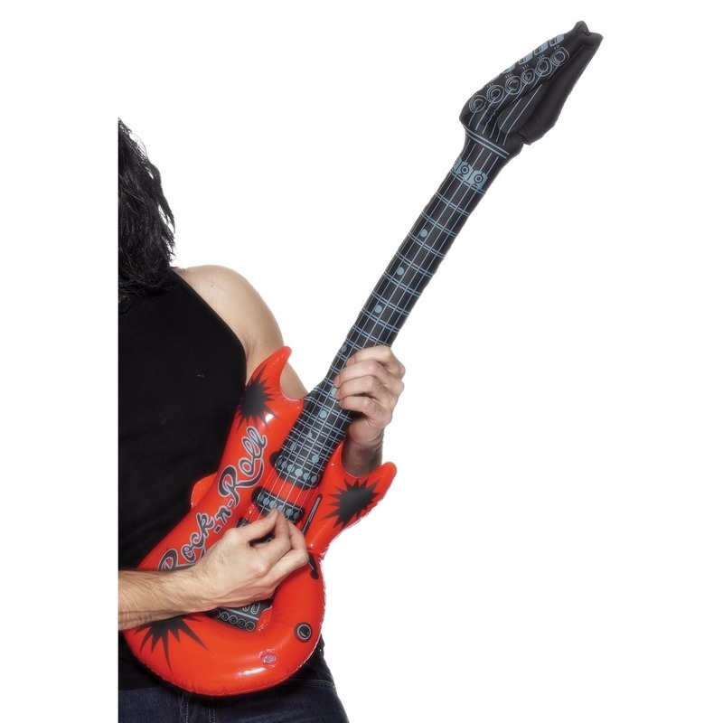 Verkleed rocker gitaar rood 99 cm