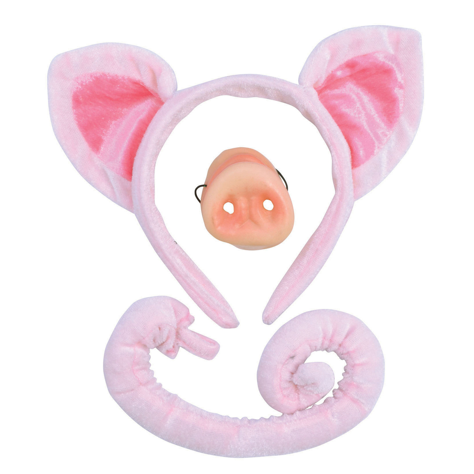 Verkleed set varken oortjes-staart-snuit roze voor kinderen