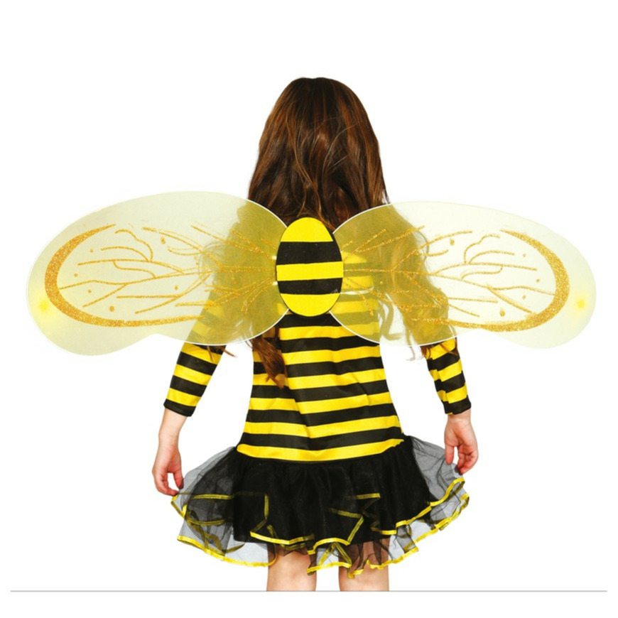 Verkleed vleugels bijtje geel-zwart voor kinderen Carnavalskleding-accessoires