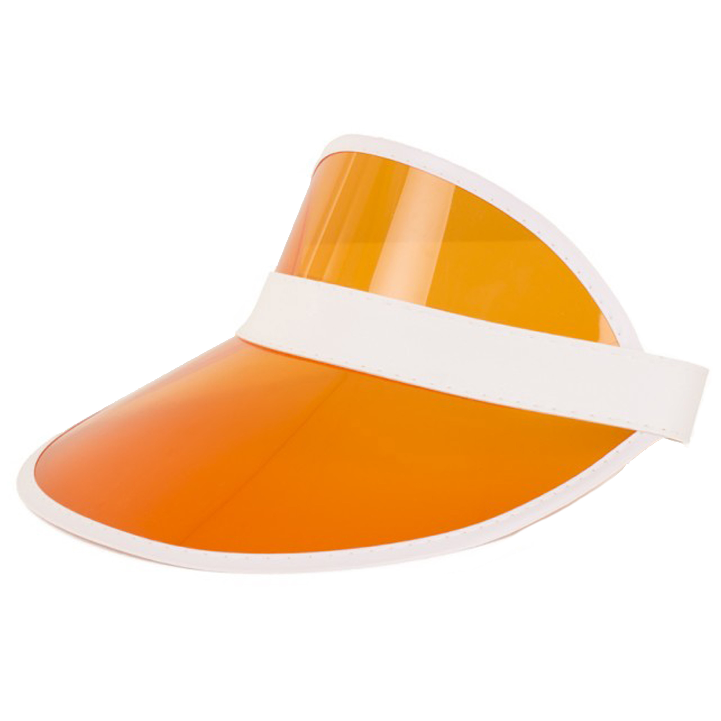 Verkleed zonneklep-sunvisor voor volwassenen oranje-wit Carnaval hoed